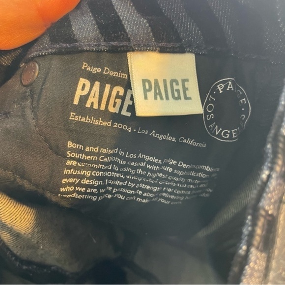 PAIGE Verdugo Ultra Skinny Velvet Striped Size 26 Dark Wash‎ Womens Jeans - Picture 11 of 11